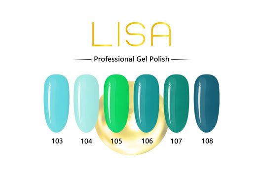 Série Lisa Gel Polish Ice Green 