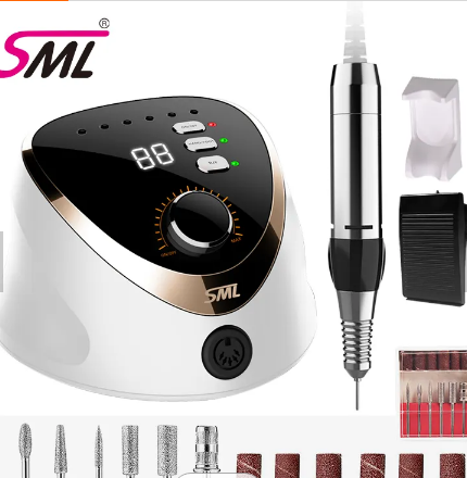 SML Portable Nail Buffer Adjustable Drill With Three Colors Comfortable