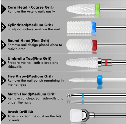 Nail Bits Drill Ceramic And Silicon